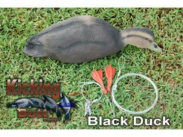 Kicking Butt Black Duck - ureaduckdecoys